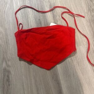 Red crop top